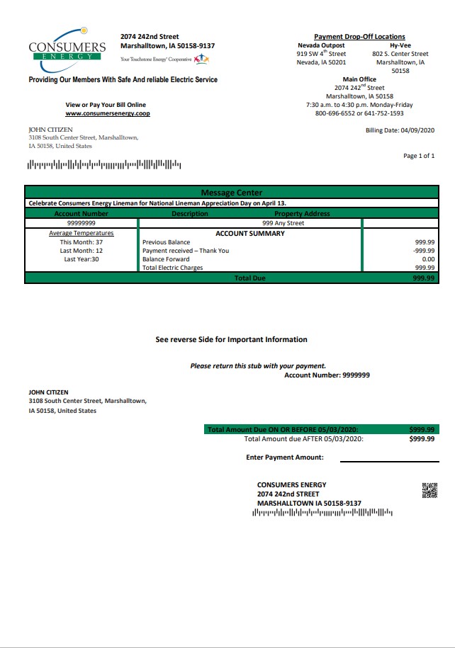  Minol USA business utility bill 